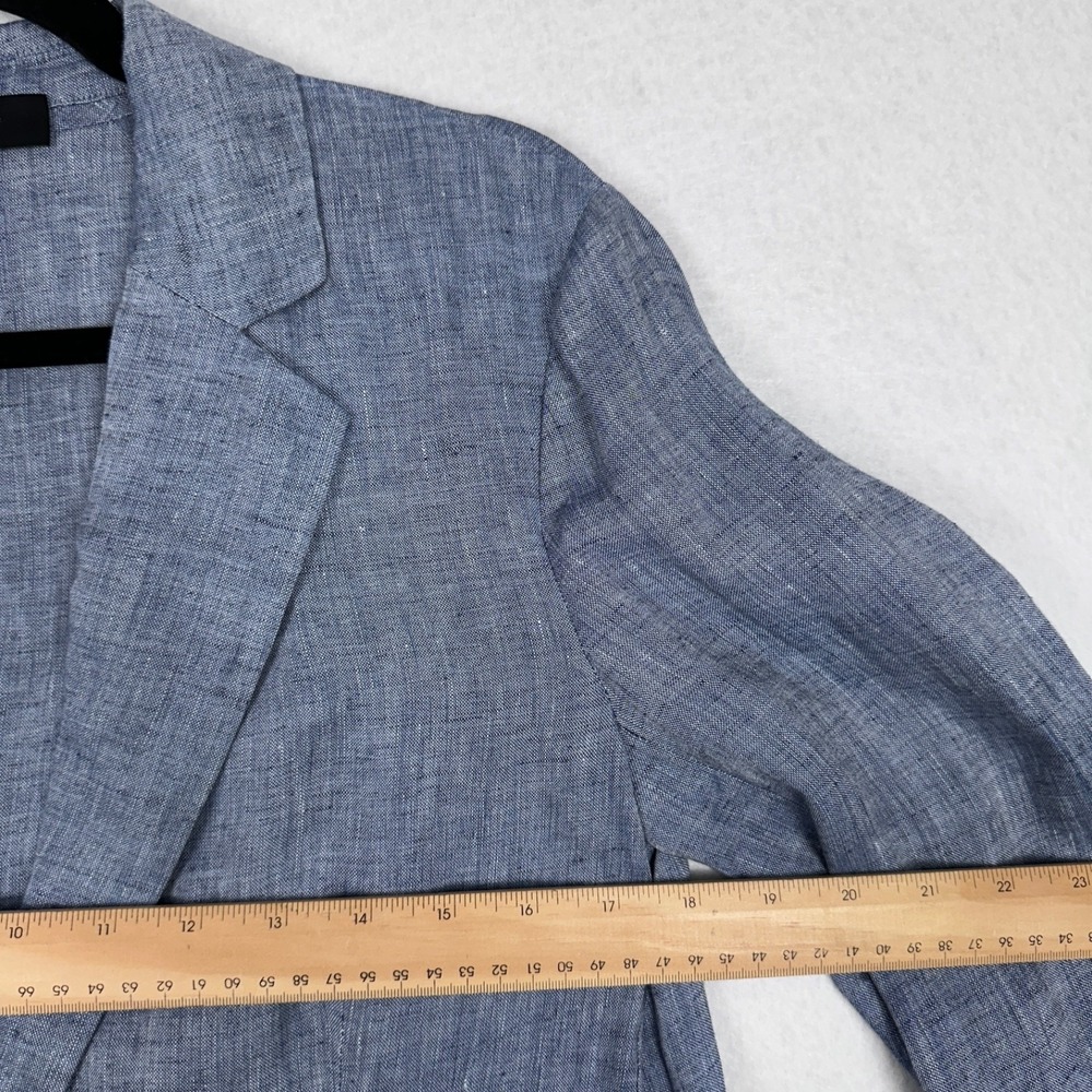 Theory Blazer Jacket Womens 2 Hemp Eco Crunch Lightweight Office Work Academia - Picture 5 of 8